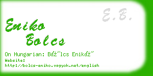 eniko bolcs business card